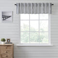 Sawyer Mill Black Ticking Stripe Lined Valance 90" - Primitive Star Quilt Shop