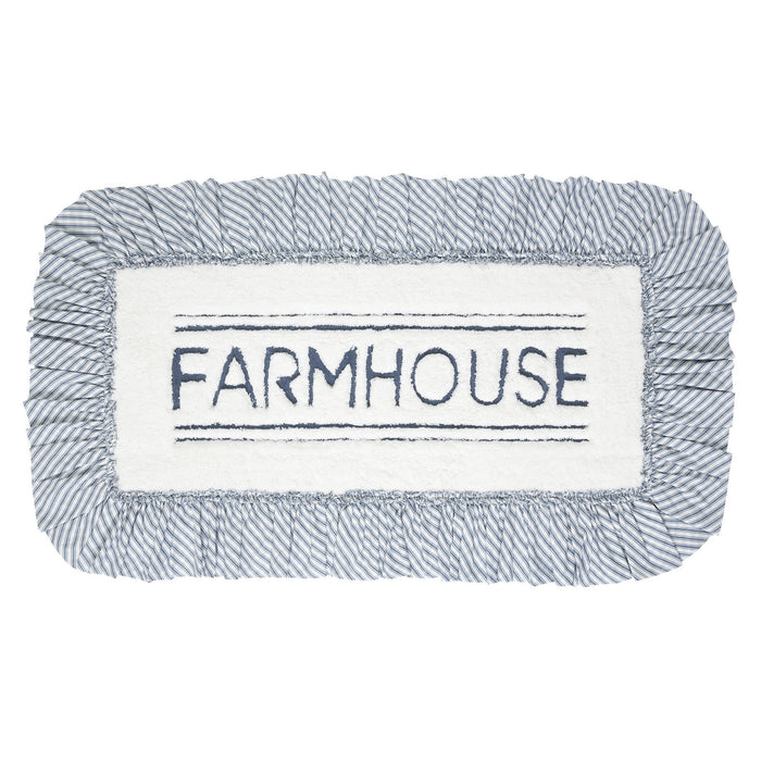 Sawyer Mill Blue Farmhouse Bathmat 27x48" - Primitive Star Quilt Shop