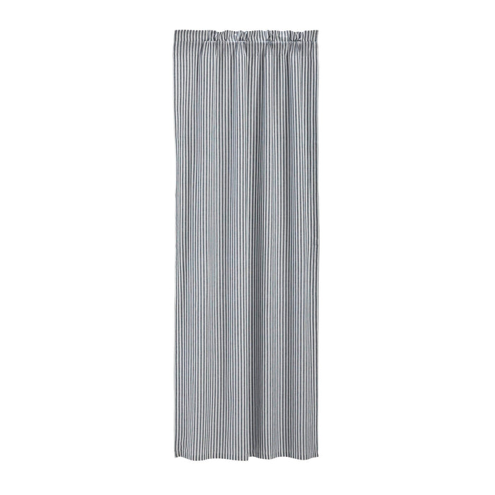 Sawyer Mill Blue Ticking Stripe Blackout Single Panel Curtain 84" - Primitive Star Quilt Shop