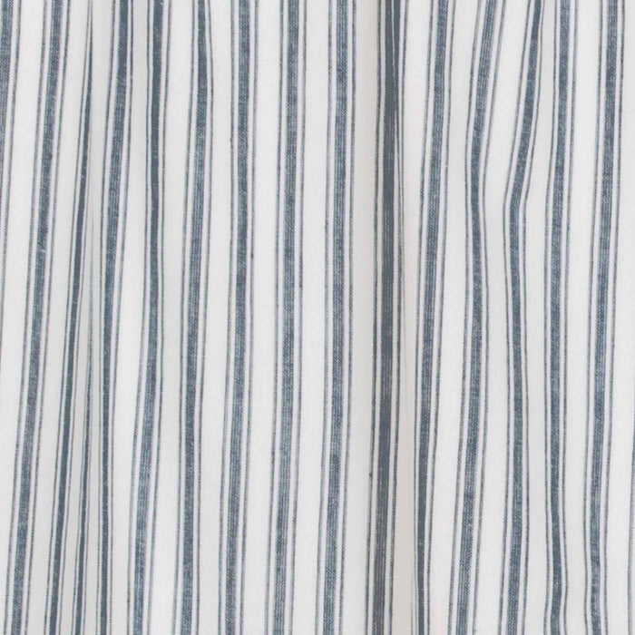 Sawyer Mill Blue Ticking Stripe Blackout Single Panel Curtain 84" - Primitive Star Quilt Shop