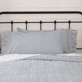 Sawyer Mill Blue Ticking Stripe King Pillow Case - Set of 2 - Primitive Star Quilt Shop
