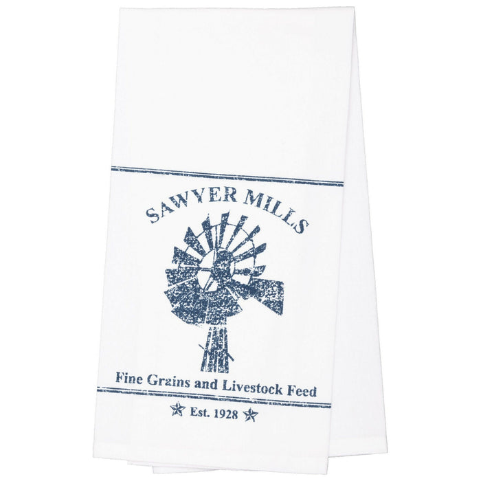 Sawyer Mill Blue Windmill Tea Towel - Primitive Star Quilt Shop