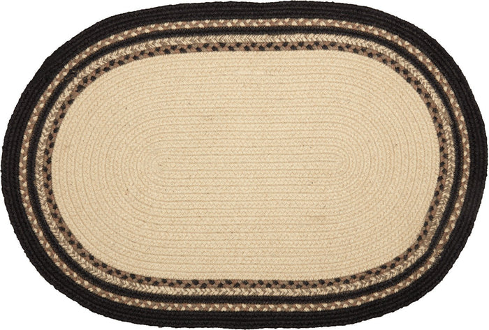 Sawyer Mill Charcoal Cow Oval Braided Rug 20x30" - Primitive Star Quilt Shop
