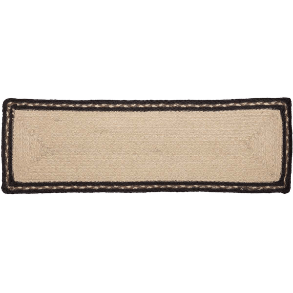 Sawyer Mill Charcoal Cow Rectangle Braided Stair Tread Latex Backed 8.5x27" - Primitive Star Quilt Shop