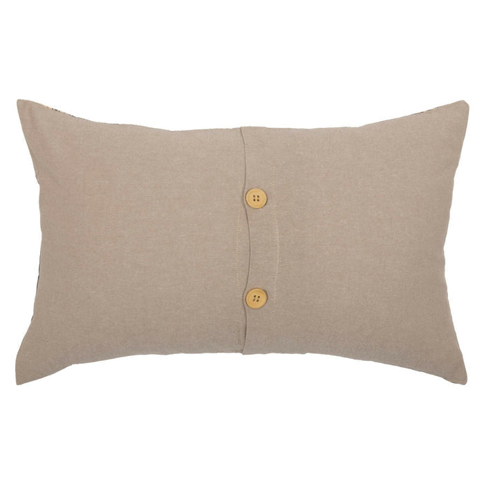 Sawyer Mill Charcoal Family Pillow 14x22" Filled - Primitive Star Quilt Shop