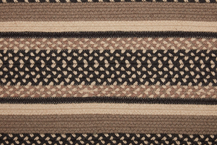 Sawyer Mill Charcoal Oval Braided Rug 36x60" - Primitive Star Quilt Shop