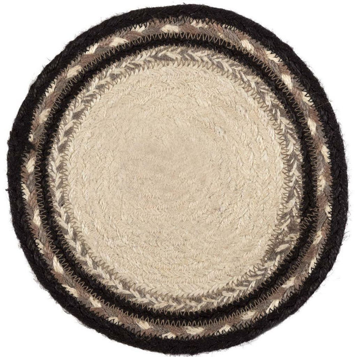 Sawyer Mill Charcoal Pig Braided Trivet 8" - Primitive Star Quilt Shop