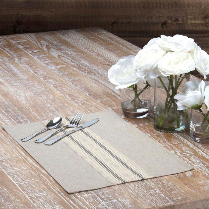 Sawyer Mill Charcoal Placemat - Set of 6 - Primitive Star Quilt Shop