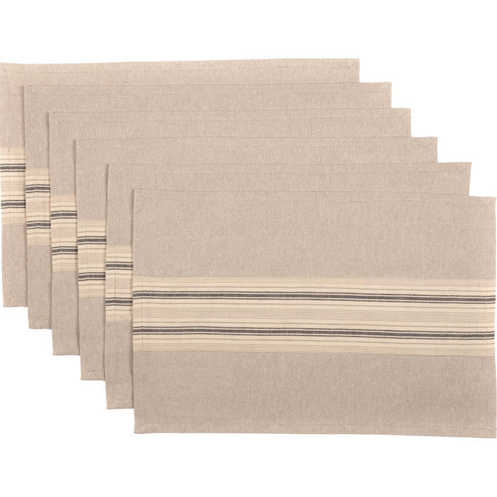 Sawyer Mill Charcoal Placemat - Set of 6 - Primitive Star Quilt Shop