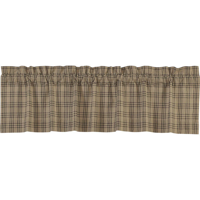 Sawyer Mill Charcoal Plaid Lined Valance 60" - Primitive Star Quilt Shop