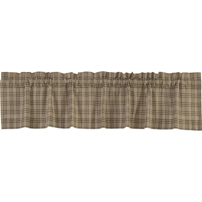 Sawyer Mill Charcoal Plaid Lined Valance 72" - Primitive Star Quilt Shop