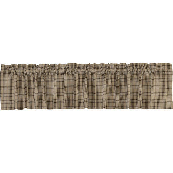 Sawyer Mill Charcoal Plaid Lined Valance 90" - Primitive Star Quilt Shop