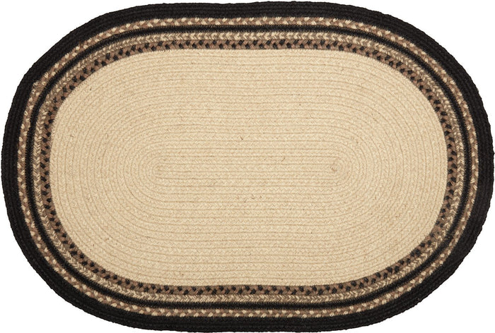 Sawyer Mill Charcoal Poultry Oval Braided Rug 20x30" - Primitive Star Quilt Shop