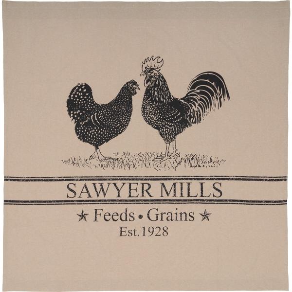 Sawyer Mill Charcoal Poultry Shower Curtain - Primitive Star Quilt Shop