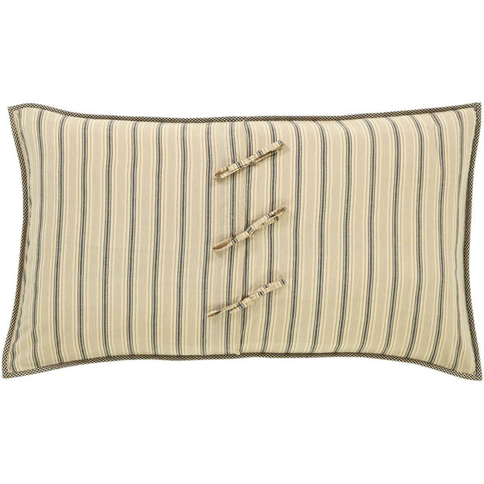 Sawyer Mill Charcoal Quilted King Sham 21x37" - Primitive Star Quilt Shop
