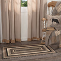 Sawyer Mill Charcoal Rectangle Braided Rug 27x48" - Primitive Star Quilt Shop