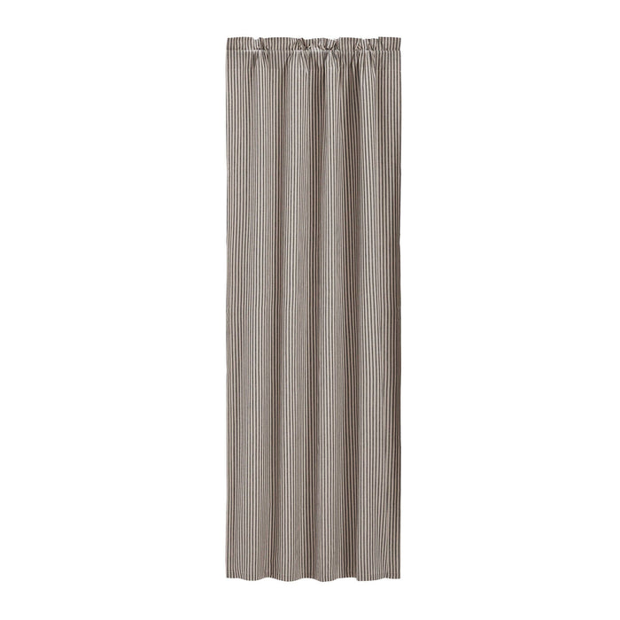 Sawyer Mill Charcoal Ticking Stripe Blackout Single Panel Curtain 84" - Primitive Star Quilt Shop