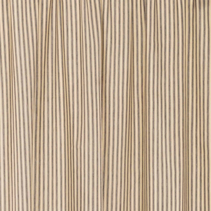 Sawyer Mill Charcoal Ticking Stripe Blackout Single Panel Curtain 84" - Primitive Star Quilt Shop