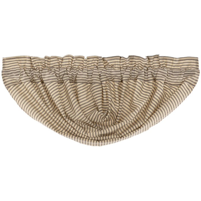 Sawyer Mill Charcoal Ticking Stripe Lined Balloon Valance - Primitive Star Quilt Shop