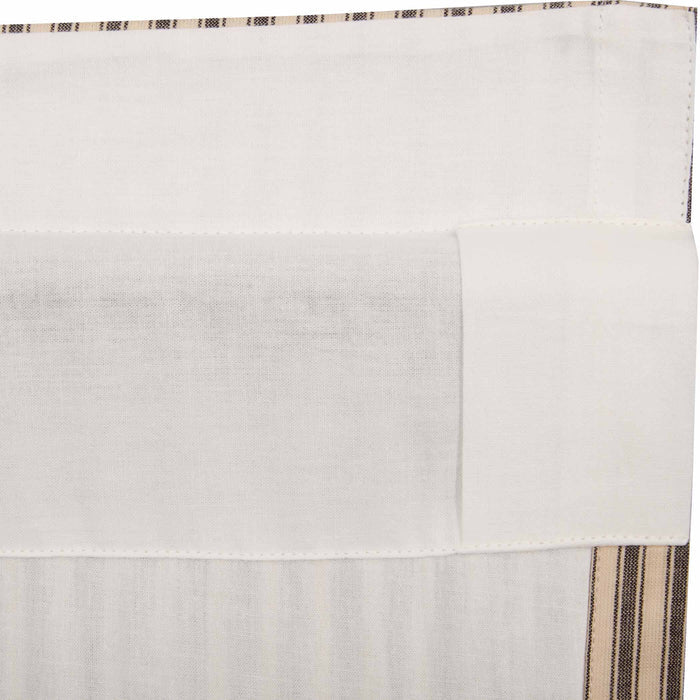 Sawyer Mill Charcoal Ticking Stripe Lined Panel Curtains 96" - Primitive Star Quilt Shop