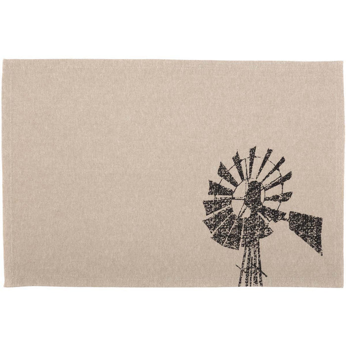 Sawyer Mill Charcoal Windmill Placemat - Set of 6 - Primitive Star Quilt Shop