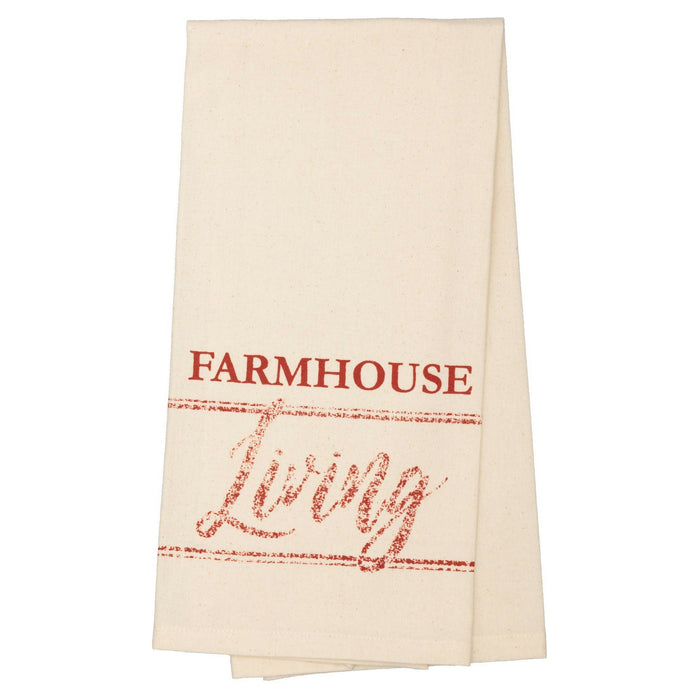 Sawyer Mill Red Farmhouse Living Tea Towel - Primitive Star Quilt Shop