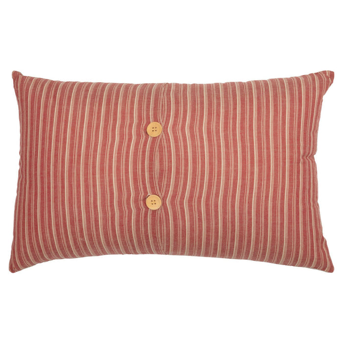 Sawyer Mill Red Farmhouse Pillow 14x22" Filled - Primitive Star Quilt Shop