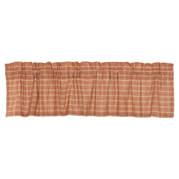 Sawyer Mill Red Plaid Lined Valance 72" - Primitive Star Quilt Shop