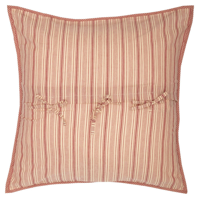 Sawyer Mill Red Quilted Euro Sham 26x26" - Primitive Star Quilt Shop