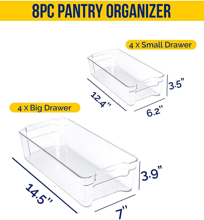 Set of 8 Refrigerator Organizers