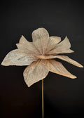 Light Garden Sheer Linen Flower Stem Tan 29.50" - Uncategorized Silk