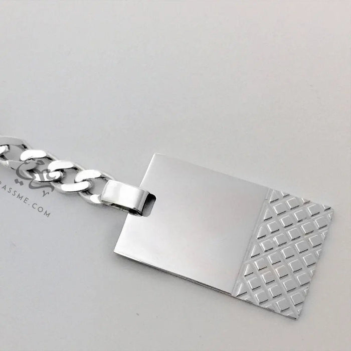 Silver Keychain Net - Free Engraving