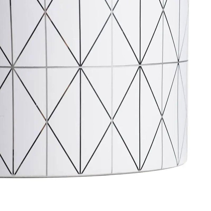 A&B Silver-White Vase 6.5"D x 8.5" - Vases Merchandise
