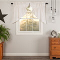 Simple Life Flax Antique White Lined Prairie Swag Curtains - Primitive Star Quilt Shop
