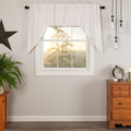 Simple Life Flax Antique White Swag Curtains - Primitive Star Quilt Shop