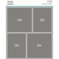 Simple Stories - Simple Pages Page Template - Design 10. Includes (1) 2-4x4 and 2-3x4 divided template. Available at Embellish Away located in Bowmanville Ontario Canada.