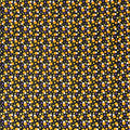 SINGER®  Fabric, 100% Cotton, 44 Inch Wide, Candy Corn And Purple Dots On Blk, Cut by the Yard