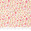 SINGER®  Fabric,  100% Cotton, 44 Inch Wide, Small Pink Flowers On White, Cut by the Yard