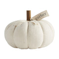 Small Cream Pumpkin Sitter