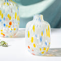 Small Multicoloured Speckled Glass Vase - Modern Home Interiors