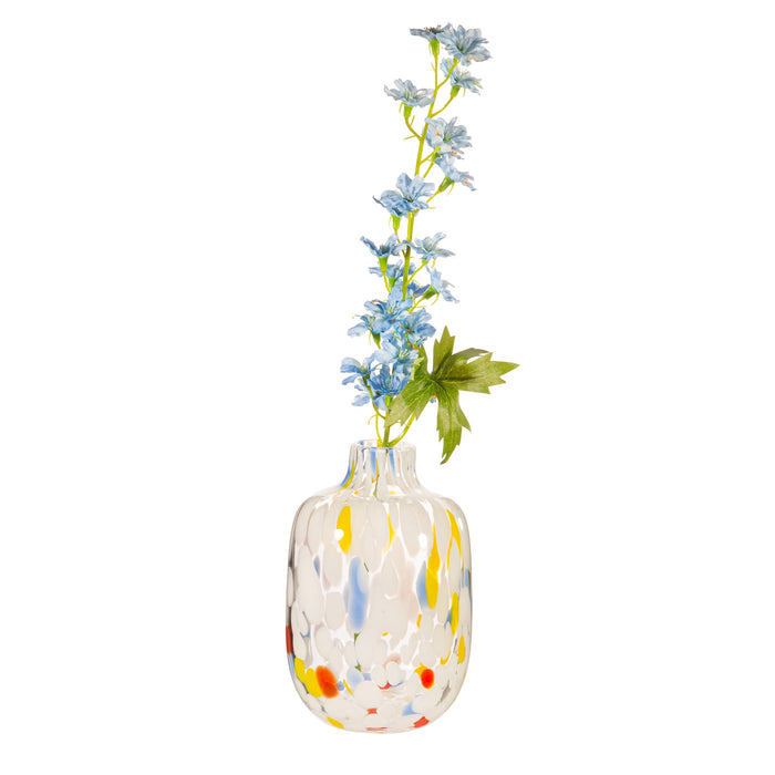 Small Multicoloured Speckled Glass Vase - Modern Home Interiors