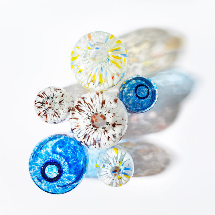 Small Multicoloured Speckled Glass Vase - Modern Home Interiors