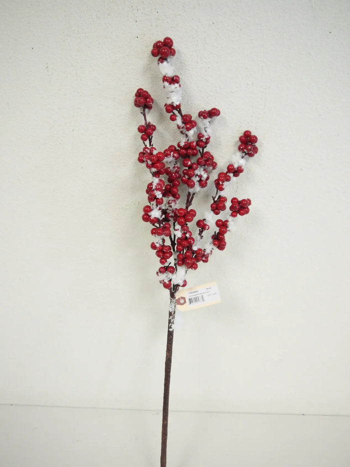 Snow Berry Branch Red 30.5"