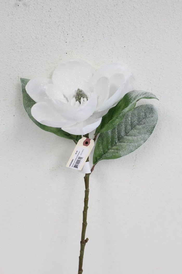 Snowy Magnolia Stem White 29"