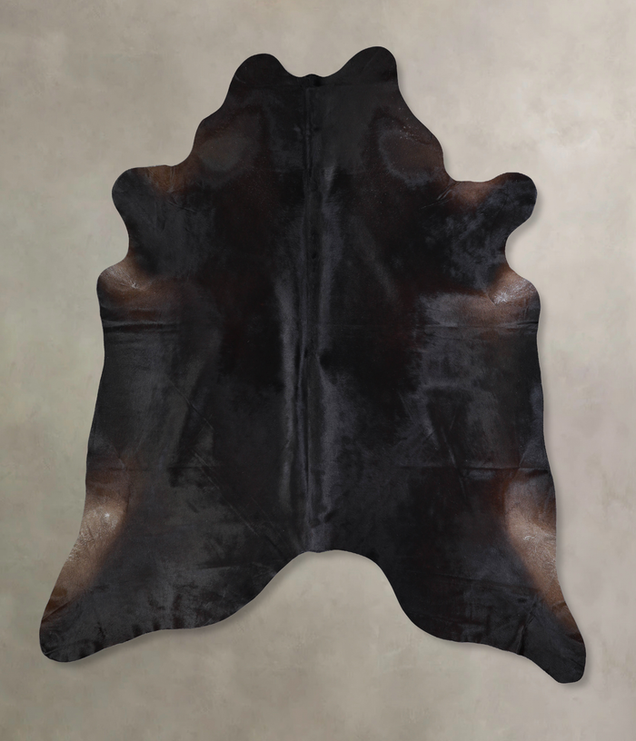 Solid Black Cowhide Rug #A33484