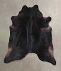 Solid Black Cowhide Rug #A33484