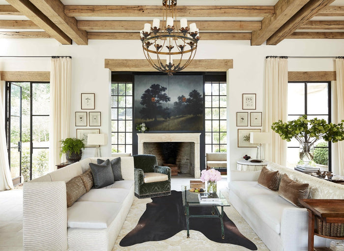 Solid Black Cowhide Rug #A33484