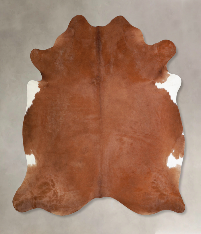 Solid Brown Cowhide Rug #A33473