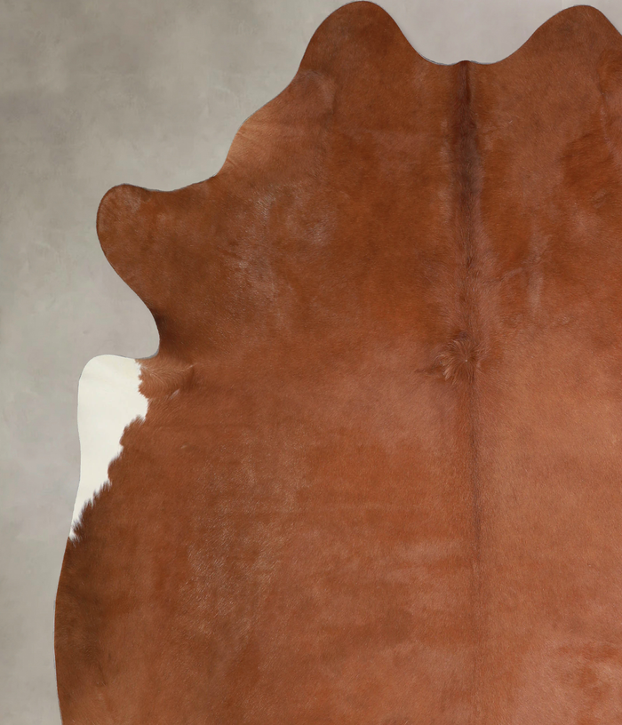 Solid Brown Cowhide Rug #A33473