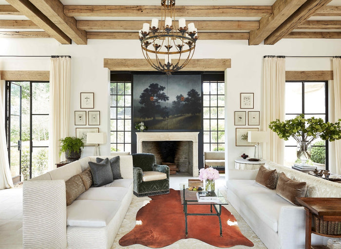 Solid Brown Cowhide Rug #A33473